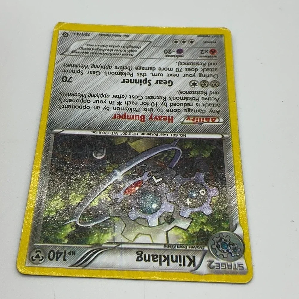 Pokemon Klinklang Card Unisex Holo Rare 73/135 Plasma Storm TCG